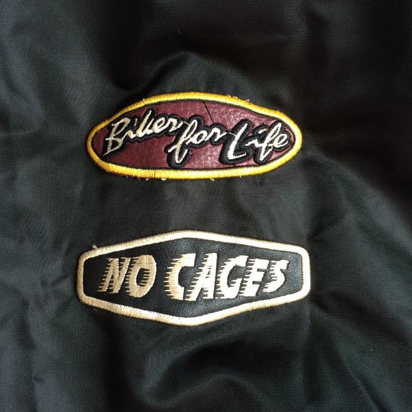 Harley-Davidson Womens Reversible Hooded Jacket Large Black Nylon Full Zip 2006 - Picture 9 of 16